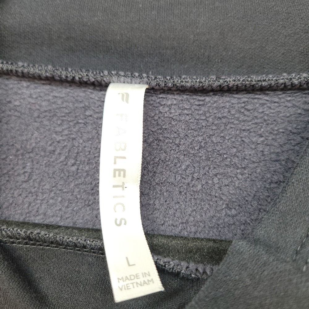 Fabletics Mock Neck Sweatshirt Womens Large Black Athleisure Thumbhole Fleece - Picture 3 of 8